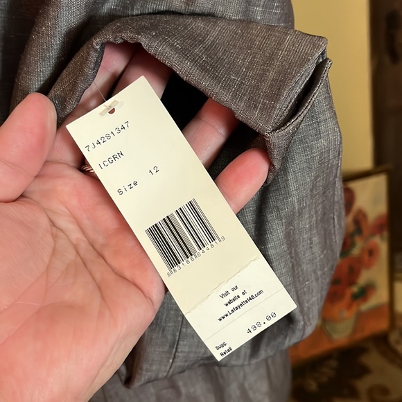 Lafayette 148 NY Size 12 Blazer Jacket Virgin Wool + Linen $488 NEWS - Picture 8 of 13